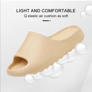 Platform Pillow Slippers Slides, EVA Anti-Slip Cloud Lightweight